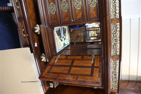 An Althorp Living History Collection walnut and mahogany Renaissance cocktail cabinet on stand, W.4ft 2in. D.1ft 8in. H.5ft 7in.